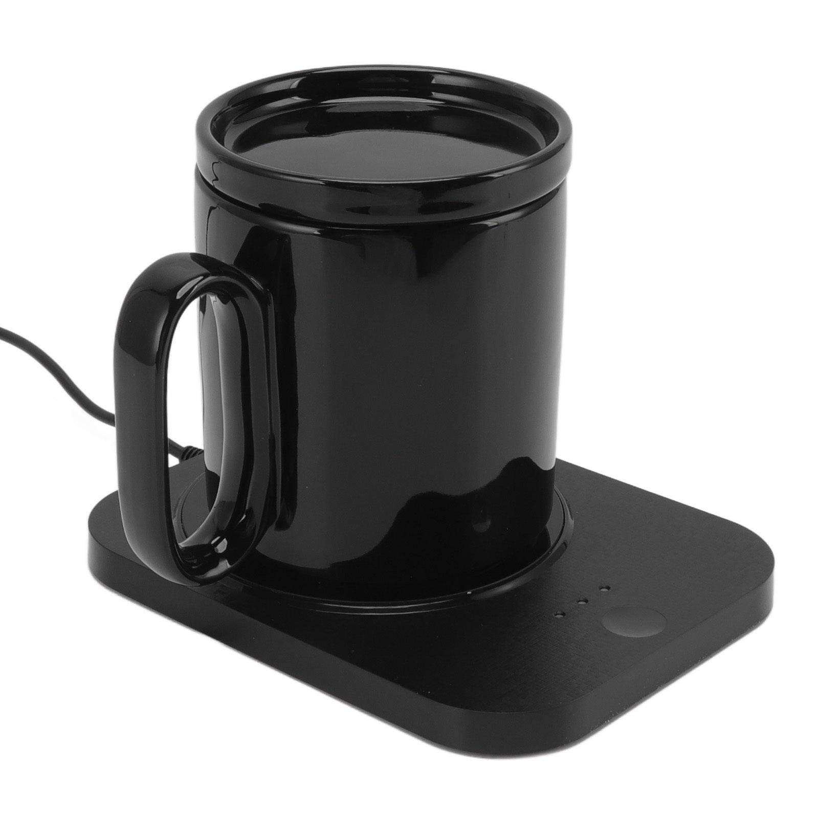 Smart Mug Warmer 3 Gears Control USB Powered Heating Coaster Milk Cup Insulation Warmer Black-3